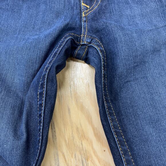 True Religion Jeans Women 28x34 Straight Leg Low Rise Dark Wash Denim Boho - Picture 10 of 15